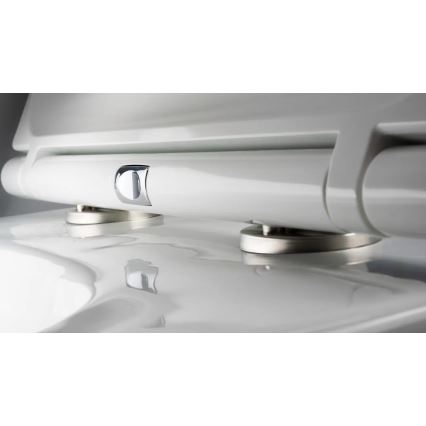 Deante CGRD6ZPW - Væghængt toilet med SoftClose-sæde ROUND keramisk/hvid