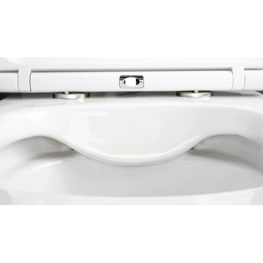 Deante CGRD6ZPW - Væghængt toilet med SoftClose-sæde ROUND keramisk/hvid