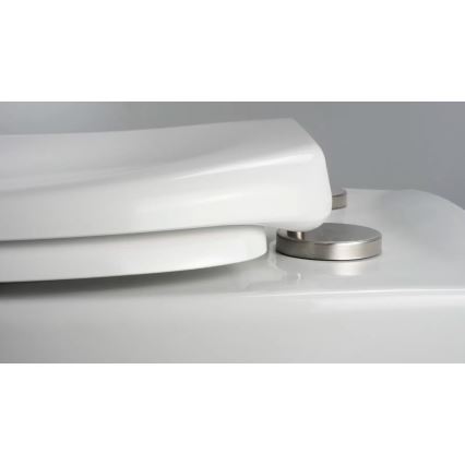 Deante CMOD6SPW - Væghængt toilet med SoftClose-toiletbræt BORO keramik/hvid