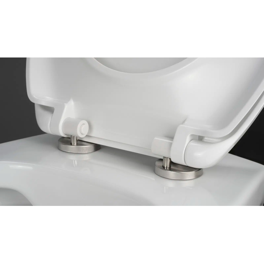 Deante CMOD6SPW - Væghængt toilet med SoftClose-toiletbræt BORO keramik/hvid