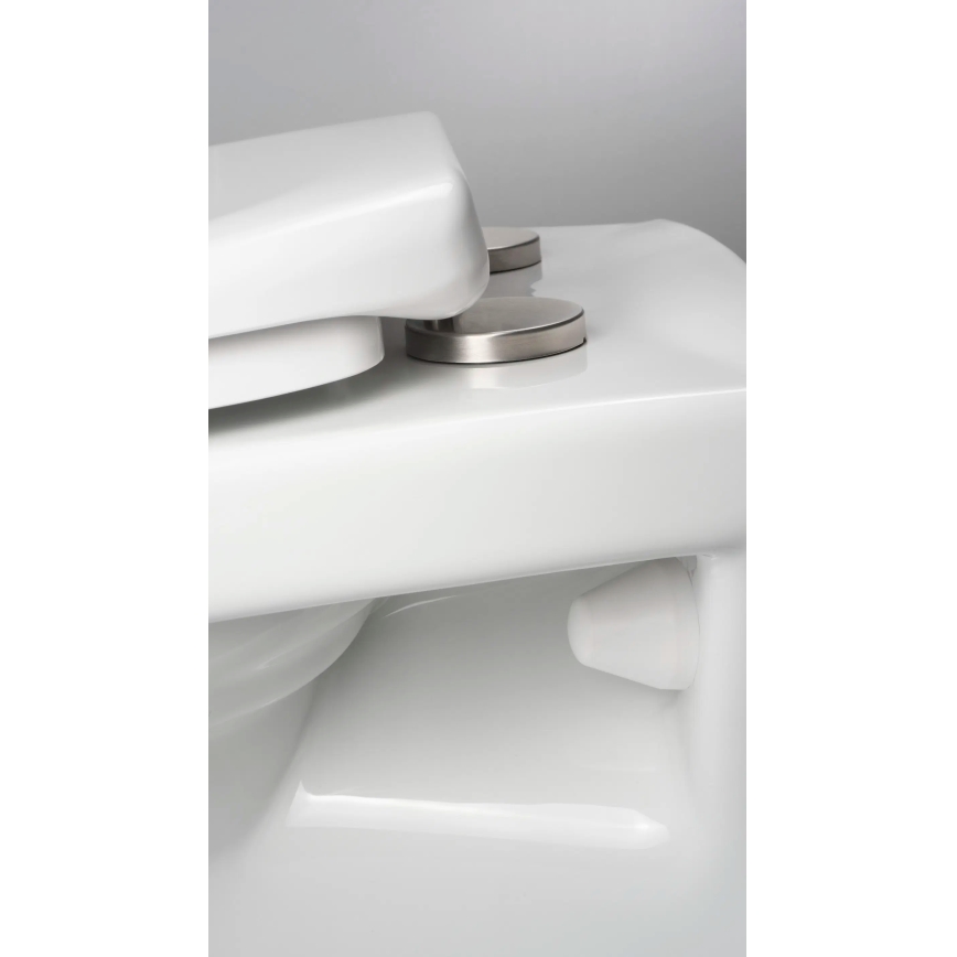 Deante CMOD6SPW - Væghængt toilet med toiletsæde BORO keramik/hvid