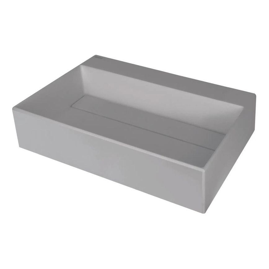 Deante CQR_SU6M - Bordmonteret håndvask CORREO 40x60cm granit/metallisk grå