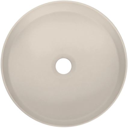 Deante CQS_5U4S - Bordmonteret håndvask SILIA diameter 36 cm granit/beige