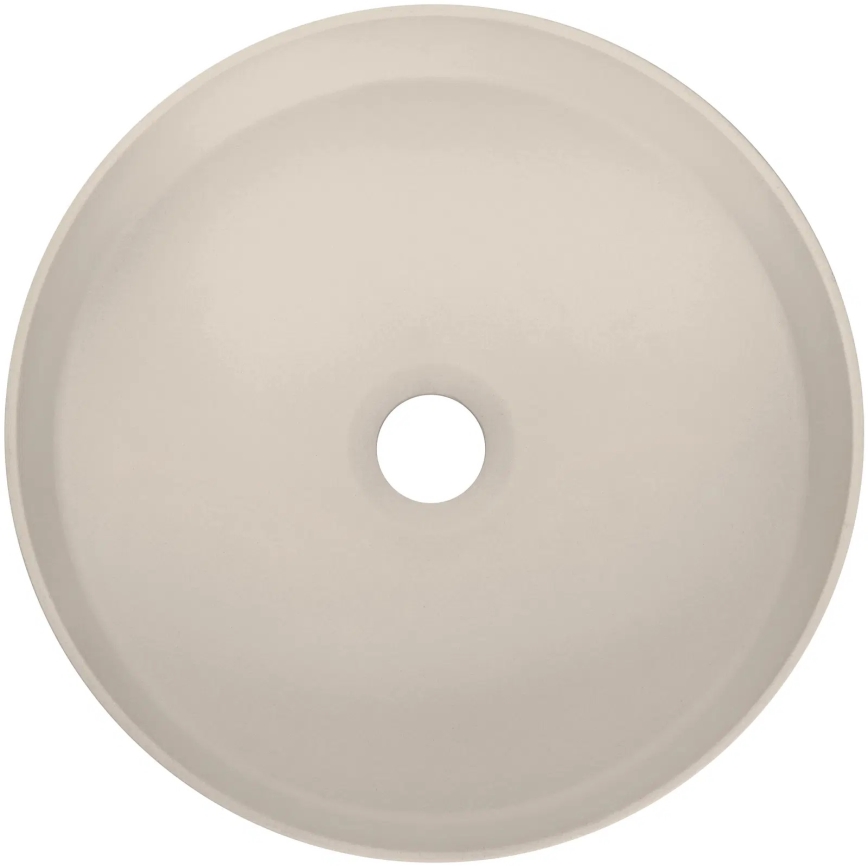 Deante CQS_5U4S - Bordmonteret håndvask SILIA diameter 36 cm granit/beige