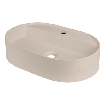Deante CQS_5U6B - Bordmonteret vask med hul til armatur SILIA 35x55 cm granit/beige