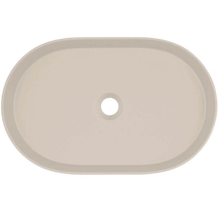 Deante CQS_5U6S - Bordmonteret håndvask SILIA 35x55 cm granit/beige