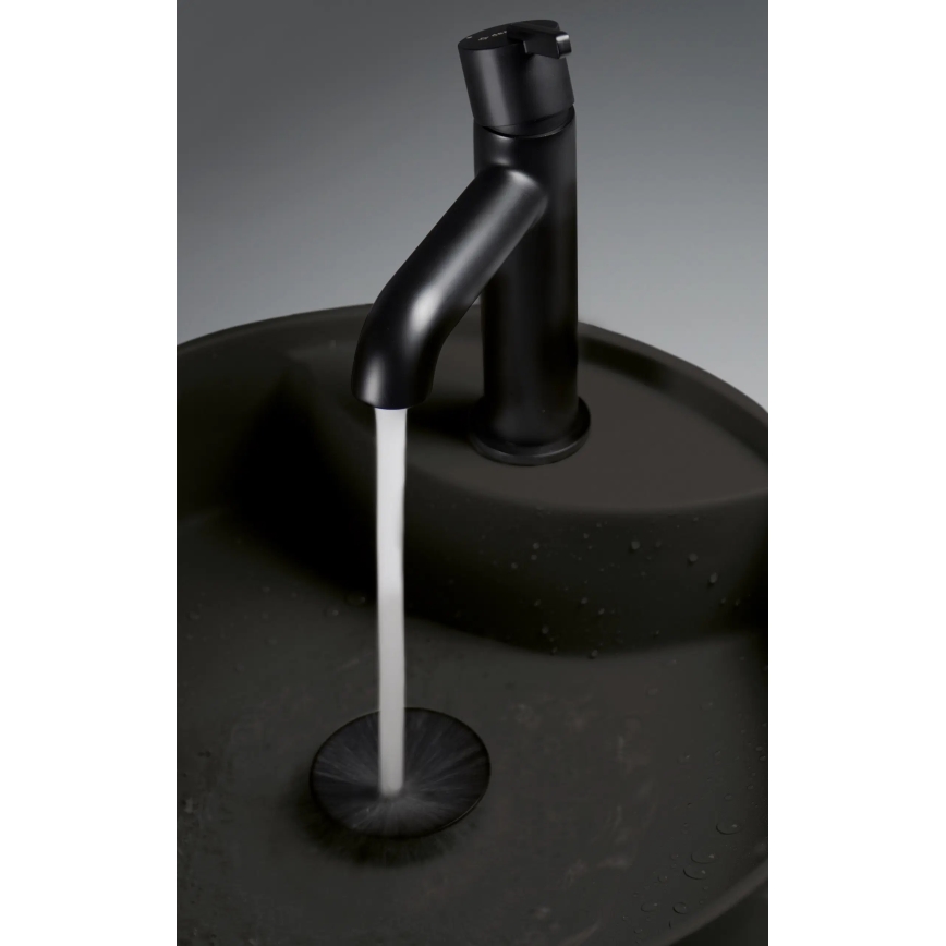 Deante CQS_NU4B - Håndvask til bordplade med hul til SILIA-armatur Ø 36 cm granit/sort