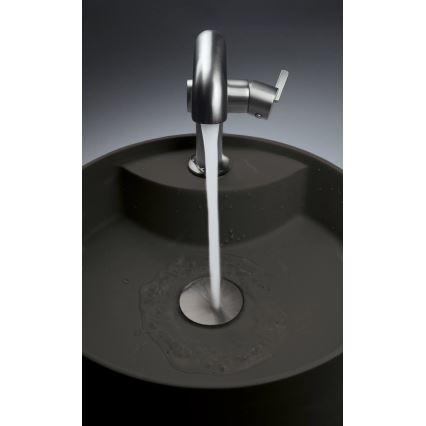 Deante CQS_NU4B - Håndvask til bordplade med hul til SILIA-armatur Ø 36 cm granit/sort