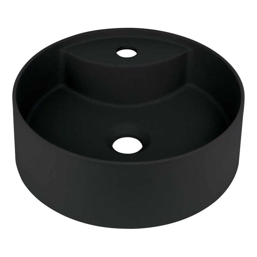 Deante CQS_NU4B - Håndvask til bordplade med hul til SILIA-armatur Ø 36 cm granit/sort