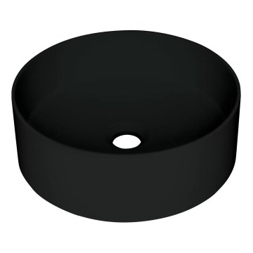 Deante CQS_NU4S - Håndvask til bordplade SILIA Ø 36 cm granit/sort