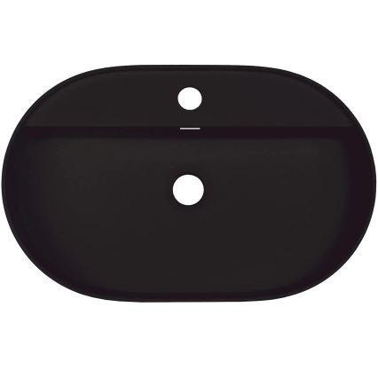 Deante CQS_NU6B - Håndvask til bordplade SILIA med hul til armatur 35x55 cm granit/sort