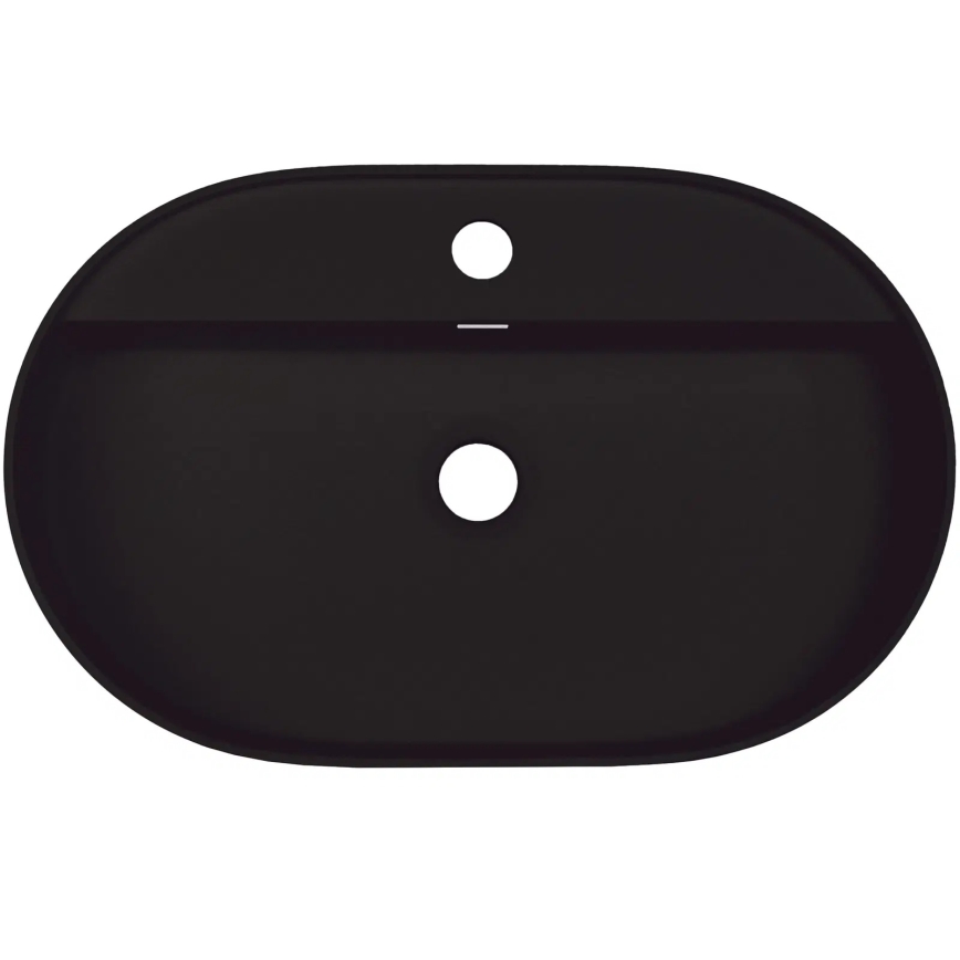 Deante CQS_NU6B - Håndvask til bordplade SILIA med hul til armatur 35x55 cm granit/sort