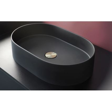 Deante CQS_NU6S - SILIA vask til bordplade 35 x 55 cm, granit/sort