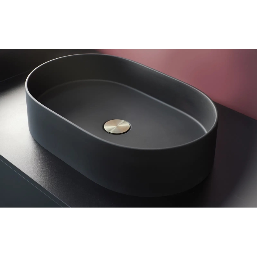 Deante CQS_NU6S - SILIA vask til bordplade 35 x 55 cm, granit/sort