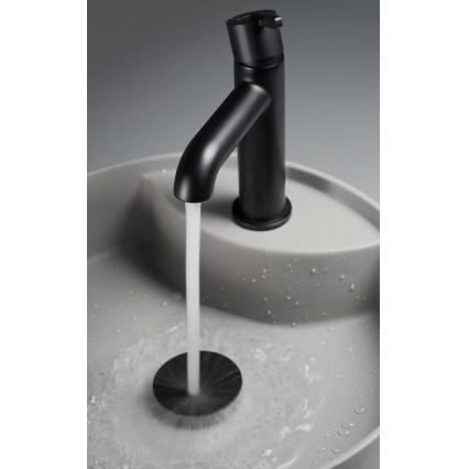 Deante CQS_SU4B - SILIA bordvask til montering på bordplade med hul til armatur, Ø 36 cm, granit/metallisk grå