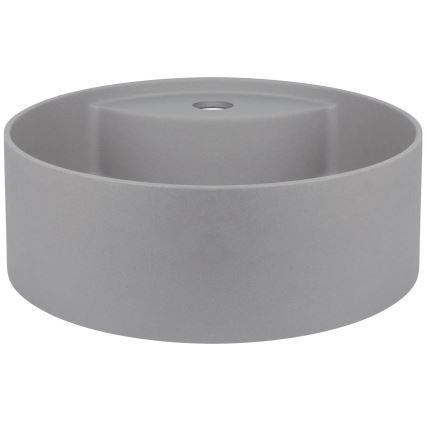 Deante CQS_SU4B - SILIA bordvask til montering på bordplade med hul til armatur, Ø 36 cm, granit/metallisk grå