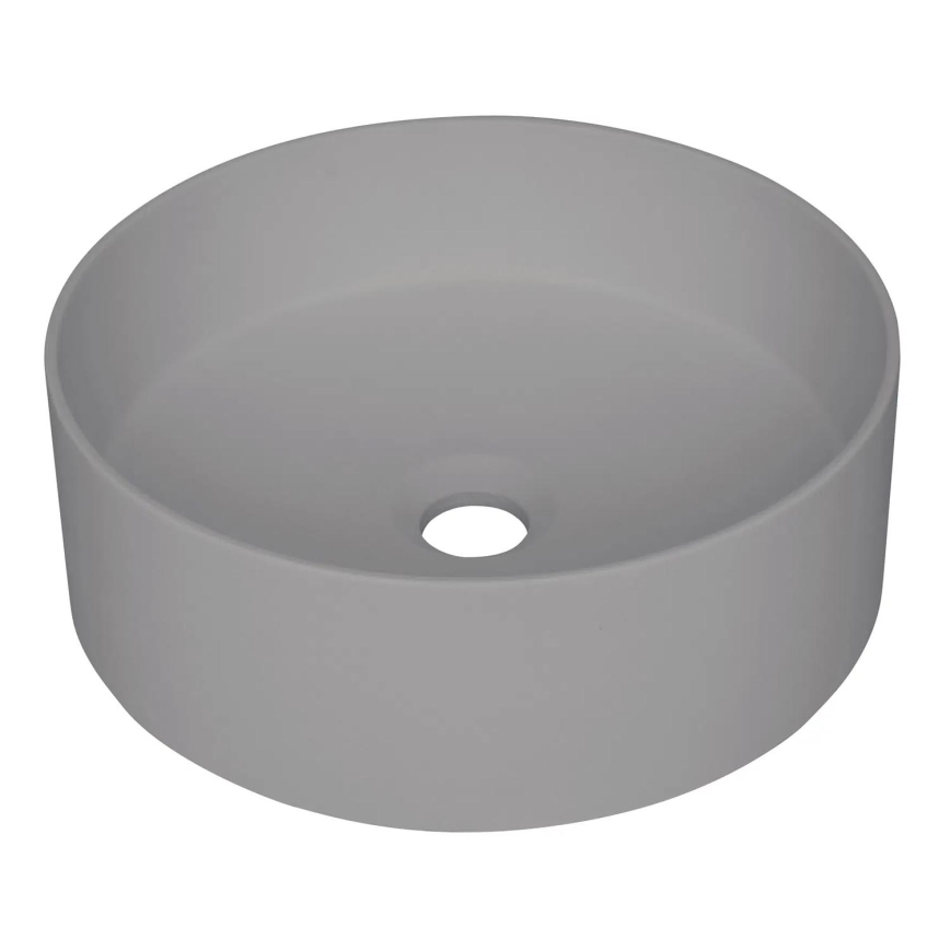 Deante CQS_SU4S - Vask til bordplade SILIA Ø 36 cm, granit/metallicgrå