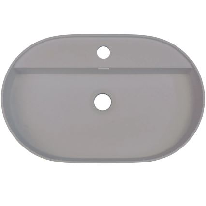 Deante CQS_SU6B - Håndvask til bordplade med hul til armatur SILIA 35x55cm granit/metalgrå