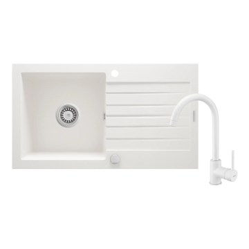 Deante ZQZVA113 - Køkkenvask ZORBA 76x44 cm + granit/alabaster køkkenarmatur