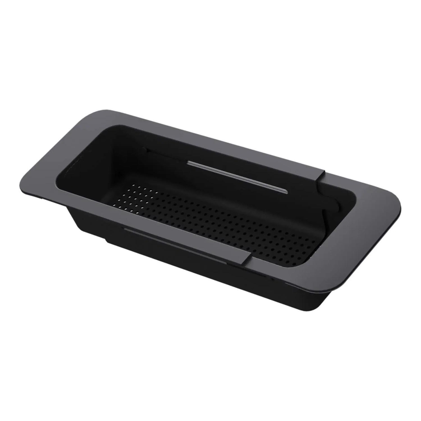 Deante ZZB_N00L - Udtrækbar kurv til køkkenvask 57,4x13,4 cm sort