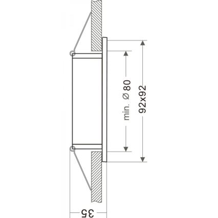 Deko-Light 110022 - Indbygningslampe SIRRAH 1xGU5,3-MR16/35W/12V