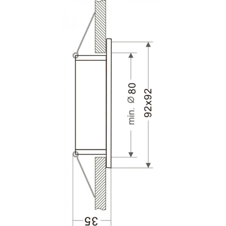 Deko-Light 110022 - Indbygningslampe SIRRAH 1xGU5,3-MR16/35W/12V