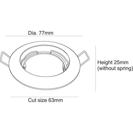 Deko-Light 120017 - Indbygningslampe RUND 1xGU5,3-MR16/35W/12V hvid