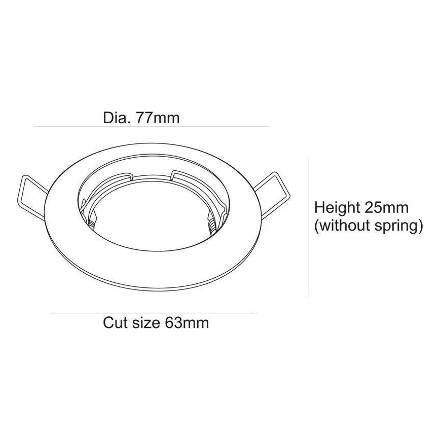 Deko-Light 120017 - Indbygningslampe RUND 1xGU5,3-MR16/35W/12V hvid