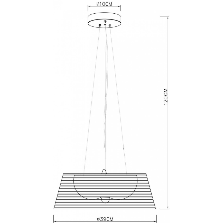 Deko-Light 342031 - Pendel FILO 3xE27/60W/230V diameter 39 cm sølvfarvet