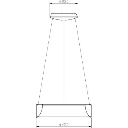 Deko-Light 342122 - LED pendel dæmpbar SCULPTORIS LED/27W/230V 3000K diameter 45 cm