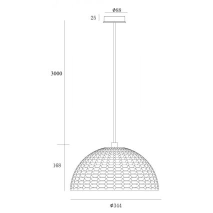 Deko-Light 342143 - Pendel BASKET 1xE27/40W/230V diameter 35 cm