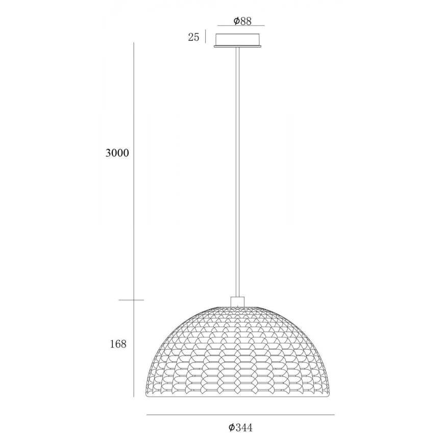 Deko-Light 342143 - Pendel BASKET 1xE27/40W/230V diameter 35 cm