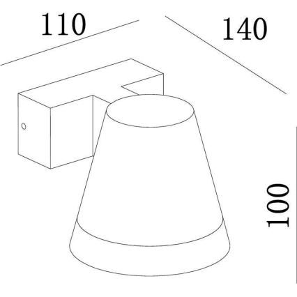 Deko-Light 731076 - Udendørs LED væglampe SERPENTIS LED/6,2W/230V IP54 sort