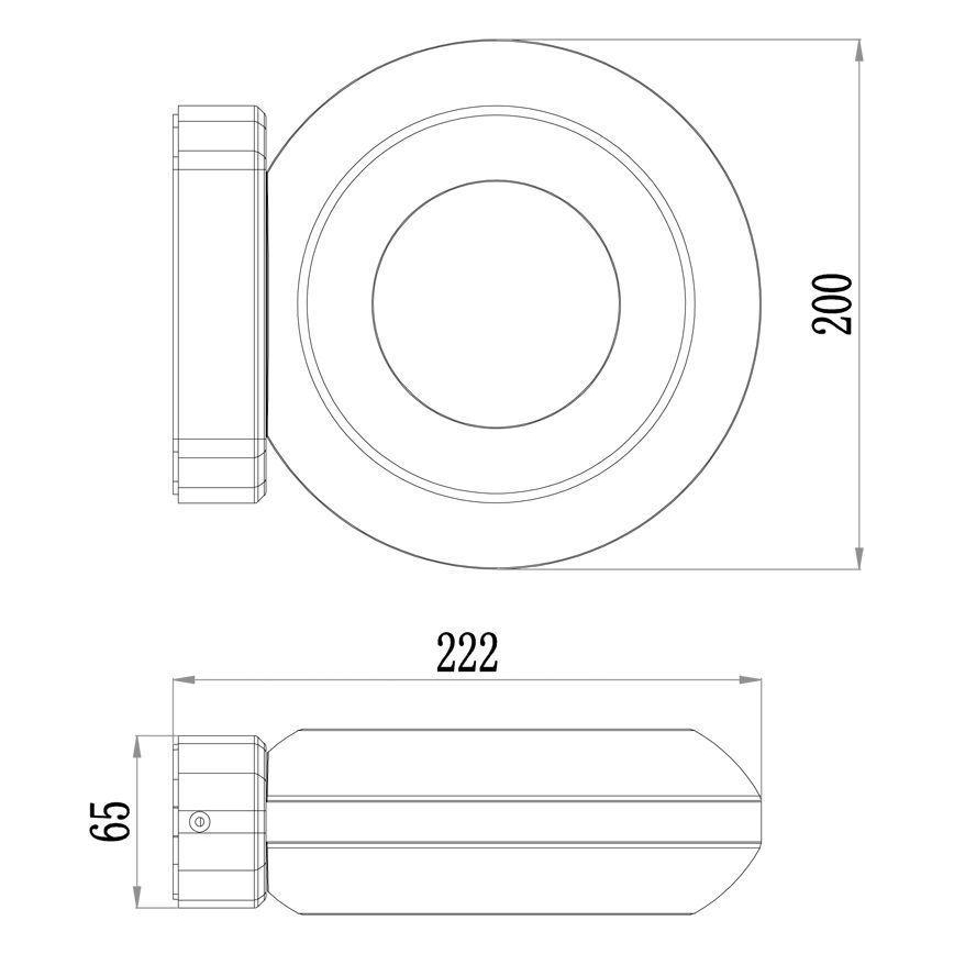 Deko-Light 731081 - Udendørs LED væglampe MUSCAE LED/13W/230V IP54 antracit