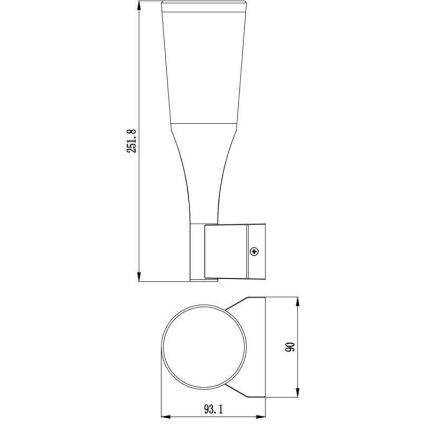 Deko-Light 731083 - Udendørs LED væglampe BESSMA LED/9,6W/230V IP54 antracit