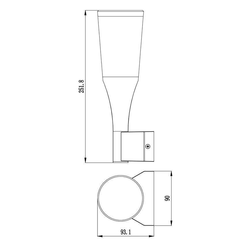 Deko-Light 731083 - Udendørs LED væglampe BESSMA LED/9,6W/230V IP54 antracit