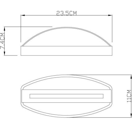 Deko-Light 731093 - Udendørs LED væglampe ERIDANI LED/13W/230V IP44 antracit