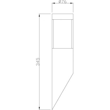 Deko-Light 731106 - Udendørs væglampe PORRIMA 1xGU10/5W/230V IP44 mat krom