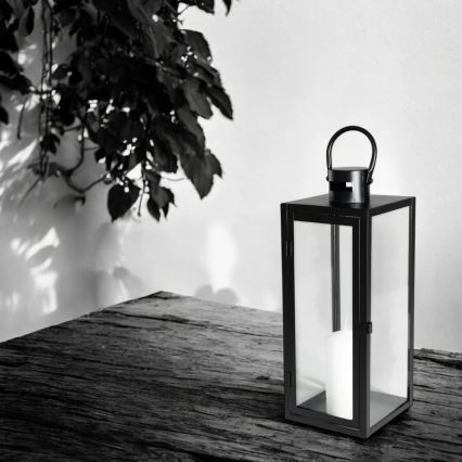 Dekorationslanterne 49 cm sort