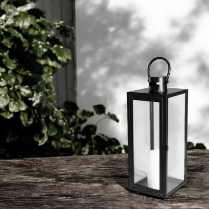 Dekorationslanterne 63 cm sort