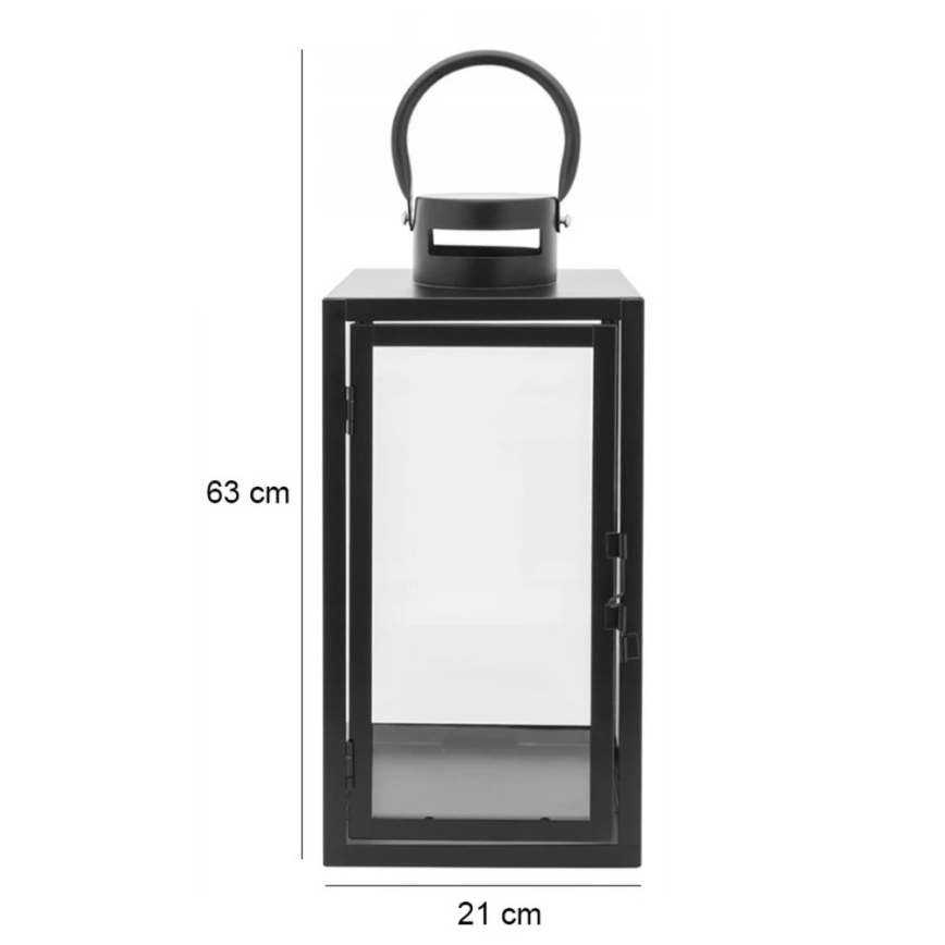 Dekorationslanterne 63 cm sort