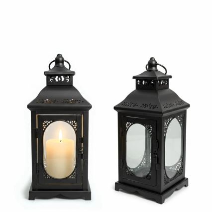 Dekorationslanterne ROSEHILL, 27,5 cm, sort