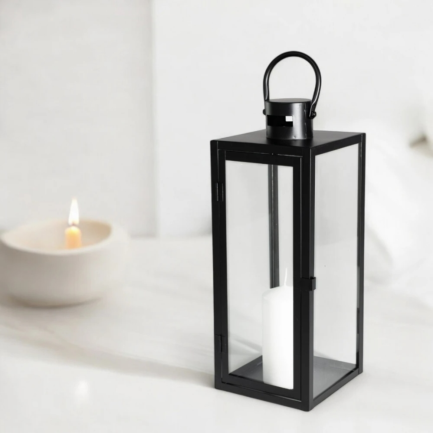 Dekorationslanterne TOWER, 63 cm, sort