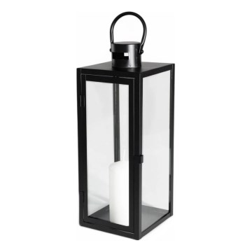 Dekorativ lanterne 38 cm sort