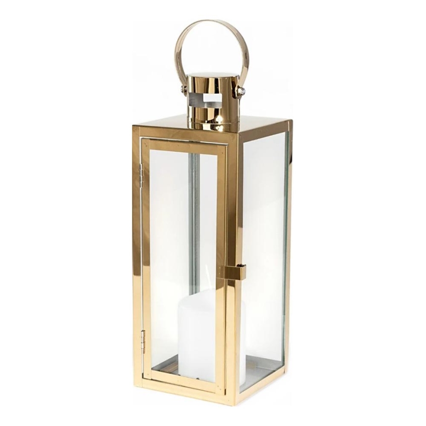 Dekorativ lanterne 49 cm, guld
