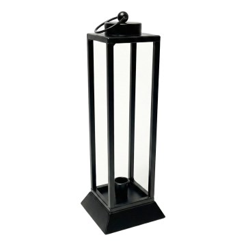 Dekorativ lanterne HALL, 34 cm, sort
