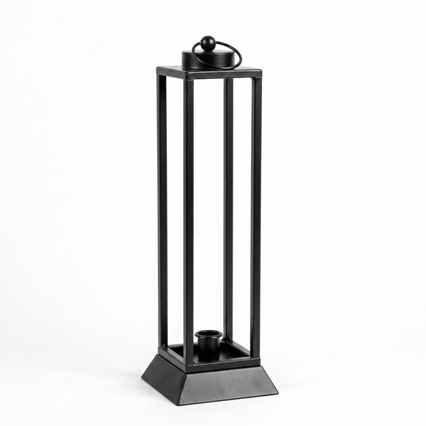 Dekorativ lanterne HALL, 34 cm, sort