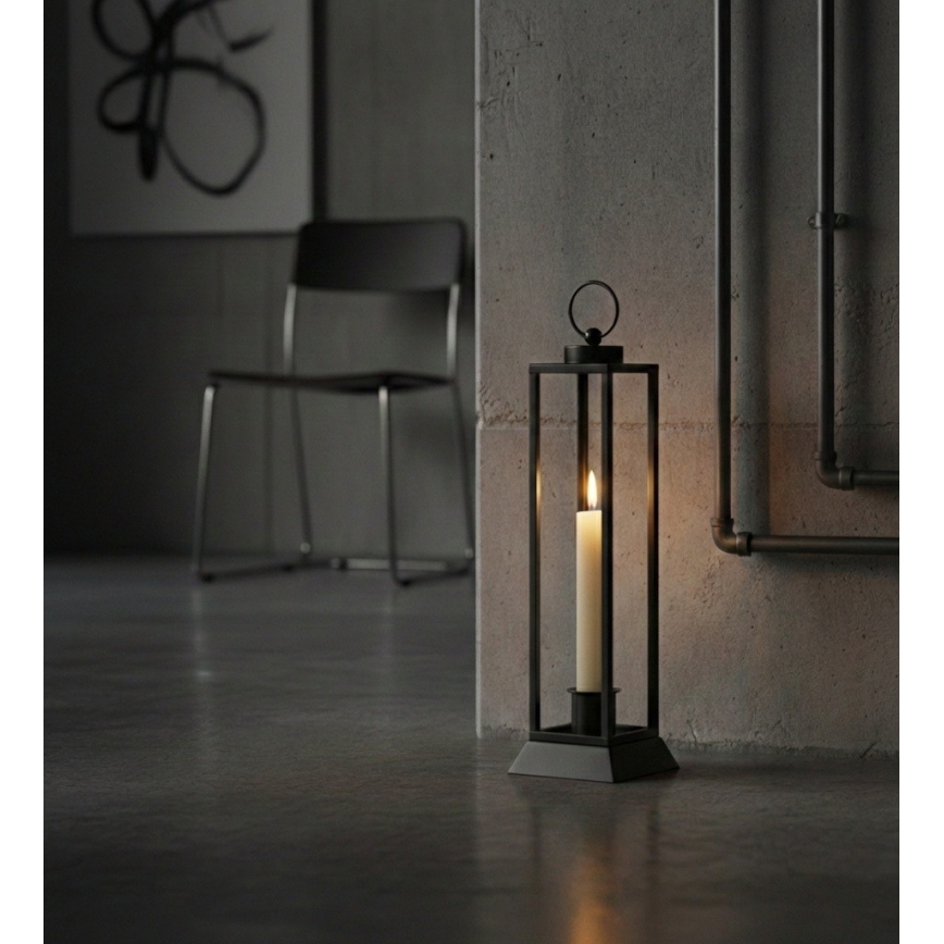 Dekorativ lanterne HALL 45,5 cm sort