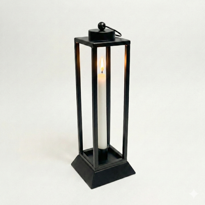 Dekorativ lanterne HALL 45,5 cm sort