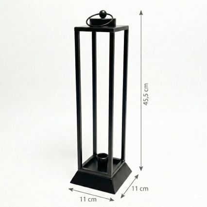 Dekorativ lanterne HALL 45,5 cm sort